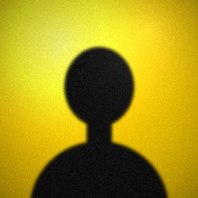 Portrait illustratif abstrait : silhouette sombre sur fond jaune
